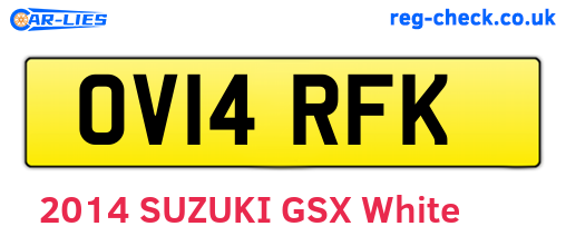 OV14RFK are the vehicle registration plates.