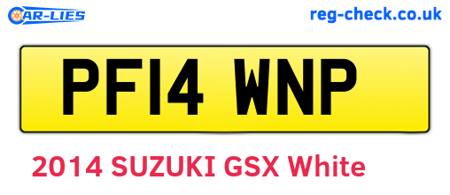 PF14WNP are the vehicle registration plates.