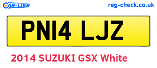 PN14LJZ are the vehicle registration plates.