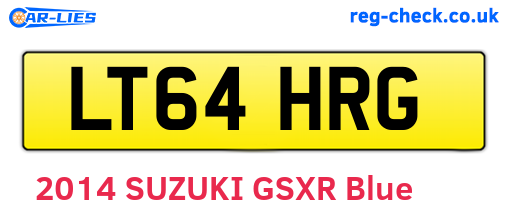 LT64HRG are the vehicle registration plates.