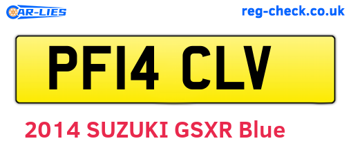 PF14CLV are the vehicle registration plates.