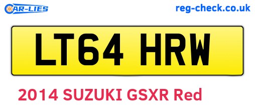LT64HRW are the vehicle registration plates.