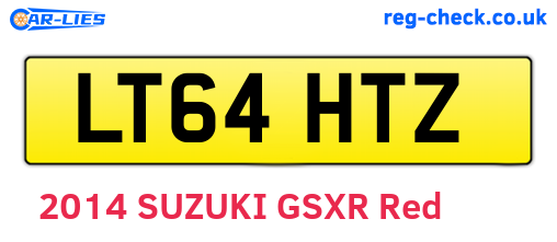 LT64HTZ are the vehicle registration plates.