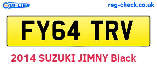FY64TRV are the vehicle registration plates.