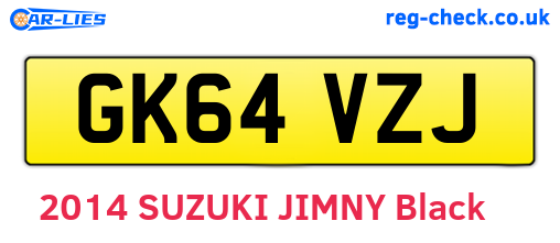 GK64VZJ are the vehicle registration plates.
