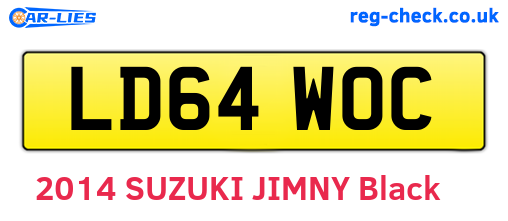 LD64WOC are the vehicle registration plates.