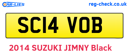 SC14VOB are the vehicle registration plates.