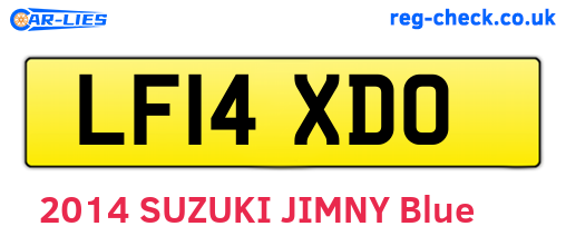 LF14XDO are the vehicle registration plates.