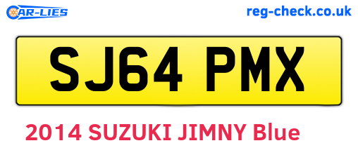 SJ64PMX are the vehicle registration plates.