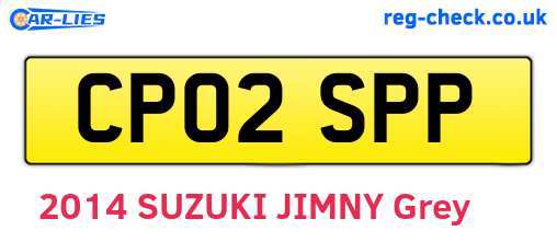 CP02SPP are the vehicle registration plates.