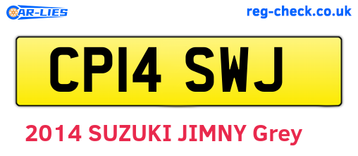 CP14SWJ are the vehicle registration plates.