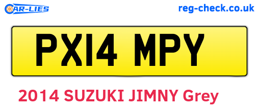PX14MPY are the vehicle registration plates.