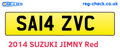 SA14ZVC are the vehicle registration plates.