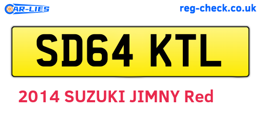 SD64KTL are the vehicle registration plates.