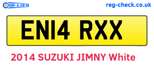EN14RXX are the vehicle registration plates.