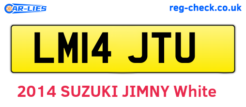 LM14JTU are the vehicle registration plates.