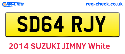 SD64RJY are the vehicle registration plates.