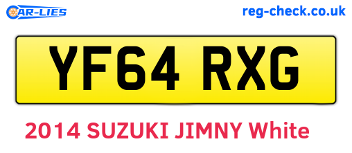 YF64RXG are the vehicle registration plates.