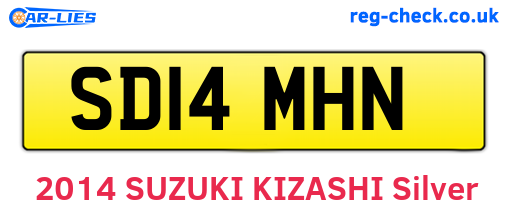 SD14MHN are the vehicle registration plates.