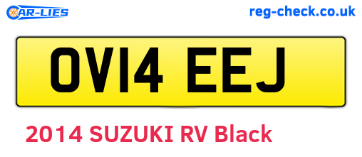OV14EEJ are the vehicle registration plates.
