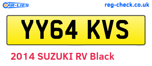 YY64KVS are the vehicle registration plates.
