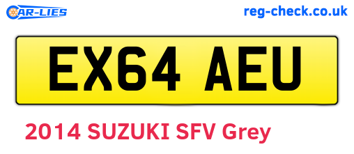 EX64AEU are the vehicle registration plates.