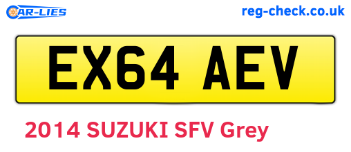 EX64AEV are the vehicle registration plates.