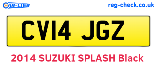 CV14JGZ are the vehicle registration plates.