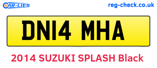 DN14MHA are the vehicle registration plates.