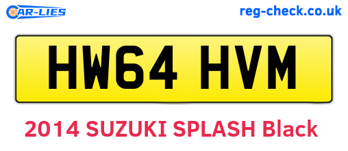 HW64HVM are the vehicle registration plates.