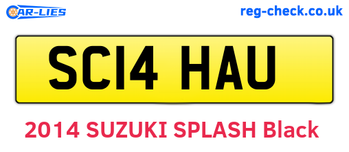 SC14HAU are the vehicle registration plates.