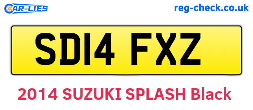 SD14FXZ are the vehicle registration plates.