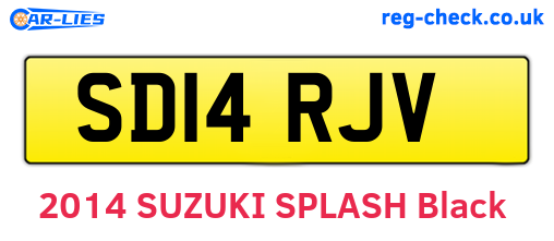 SD14RJV are the vehicle registration plates.