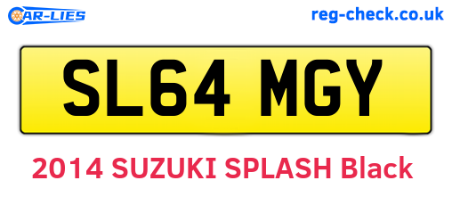 SL64MGY are the vehicle registration plates.
