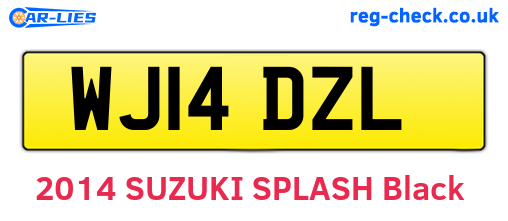 WJ14DZL are the vehicle registration plates.