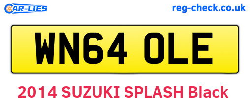 WN64OLE are the vehicle registration plates.