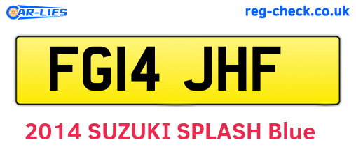 FG14JHF are the vehicle registration plates.