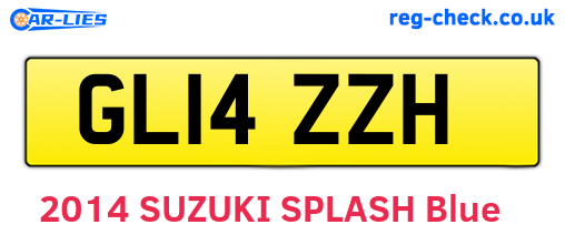 GL14ZZH are the vehicle registration plates.