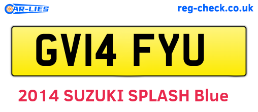 GV14FYU are the vehicle registration plates.