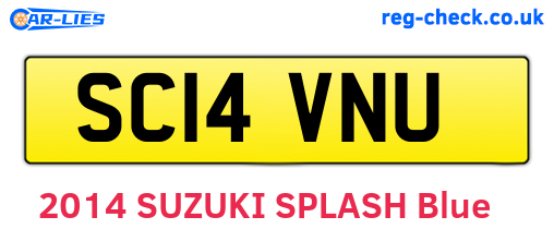 SC14VNU are the vehicle registration plates.