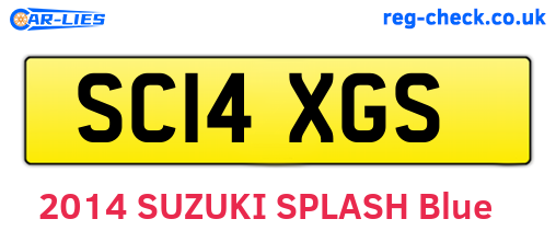 SC14XGS are the vehicle registration plates.
