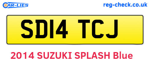 SD14TCJ are the vehicle registration plates.
