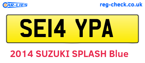 SE14YPA are the vehicle registration plates.