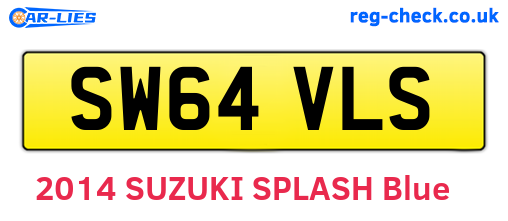 SW64VLS are the vehicle registration plates.