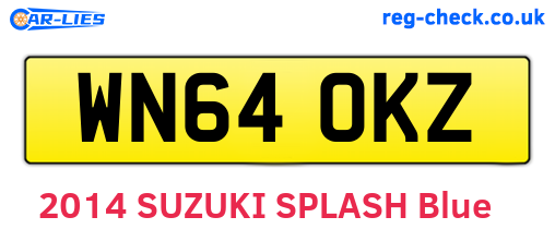 WN64OKZ are the vehicle registration plates.