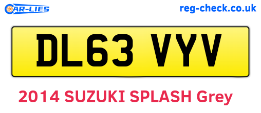 DL63VYV are the vehicle registration plates.