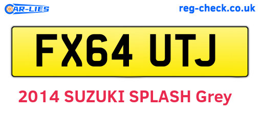 FX64UTJ are the vehicle registration plates.