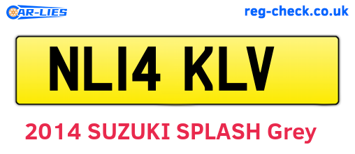NL14KLV are the vehicle registration plates.