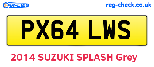 PX64LWS are the vehicle registration plates.