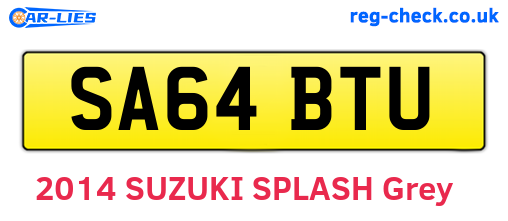 SA64BTU are the vehicle registration plates.